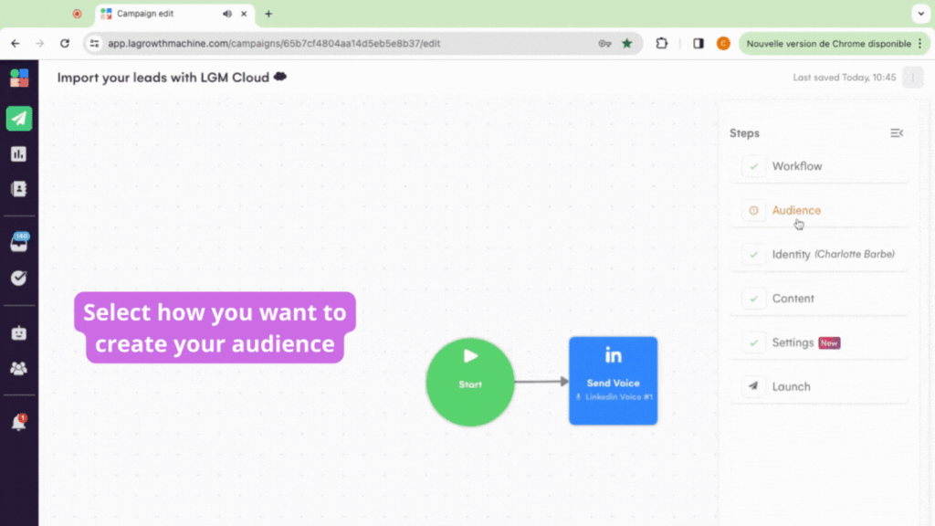 Workflow La Growth Machine